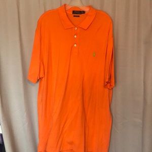 Orange polo shirt